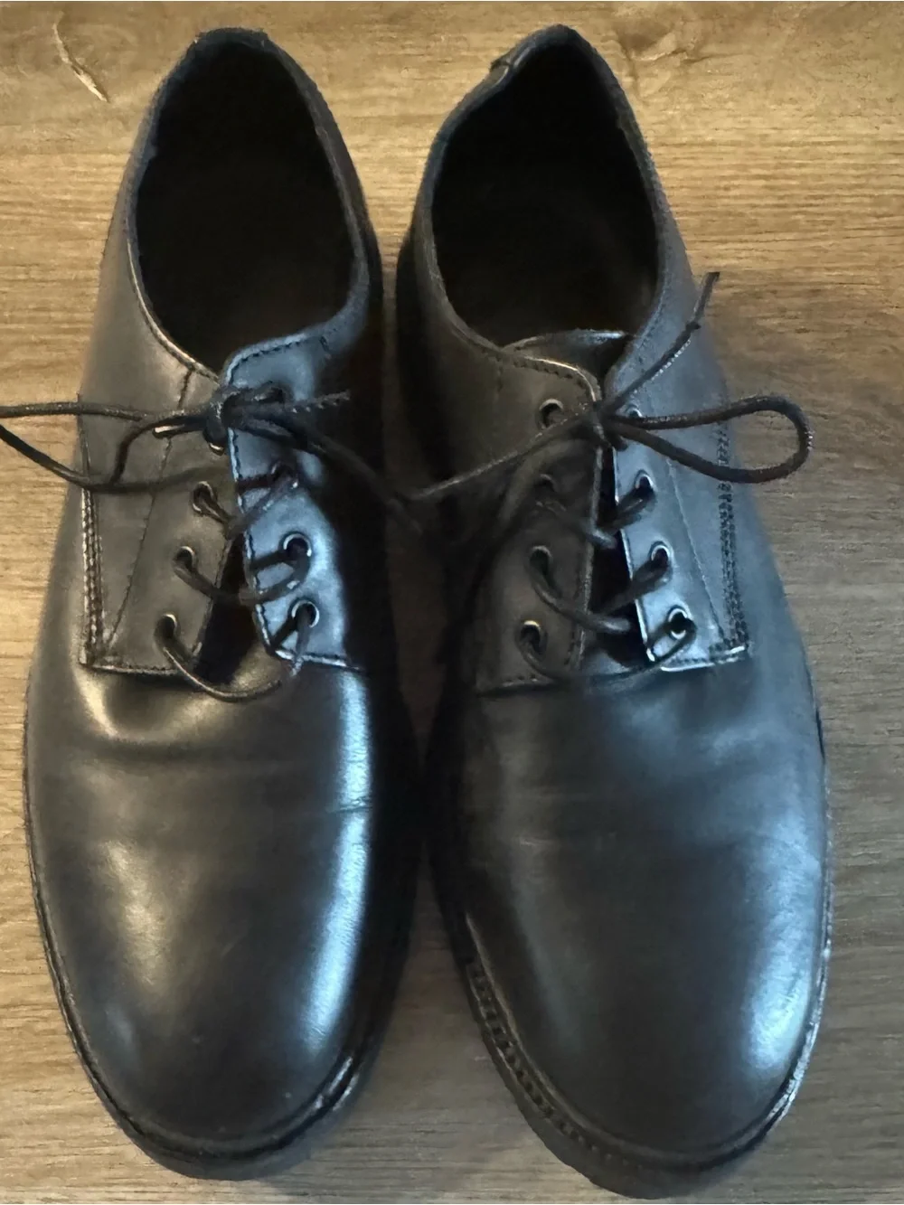 AllSaints Black Jarred Leather Dress Shoes size 12